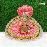 Blended Thread Lace Cutdana Work Multicolor Laddu Gopal Poshak With Pagdi & Patka